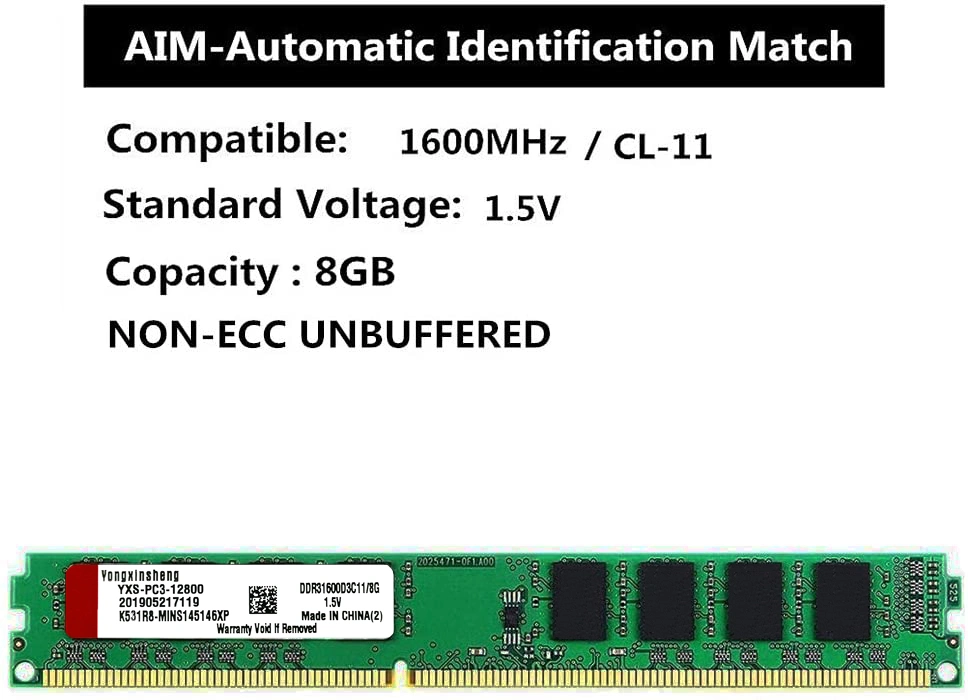 Memória RAM Memoria DIMM DDR3 de 2 GB e 4 GB, 1333 MHz, 1600 MHz Desktop PC3-12800u 240pinos PC3-10600u 1.5V não ECC 2g 4G 8g Memória do PC