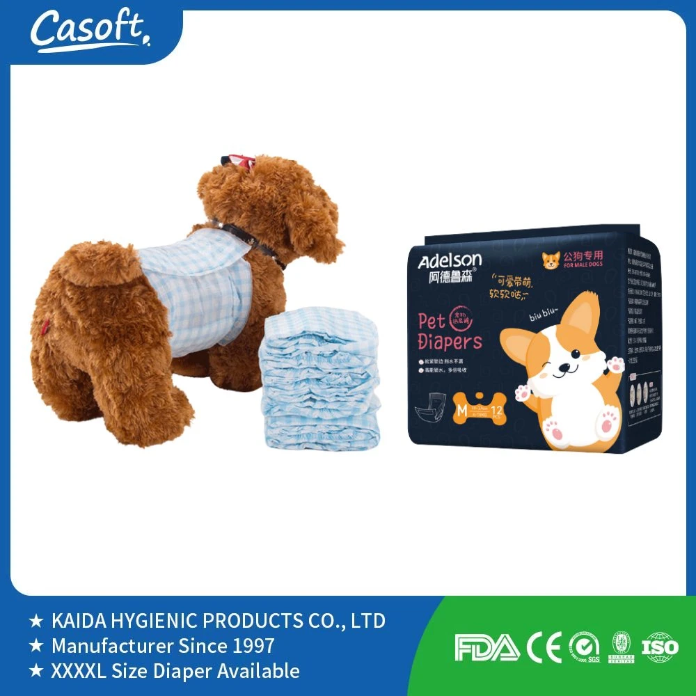 Cuidado de mascotas Perro desechable banda de vientre Perro macho pañales Los pañales Casoft Cat son los mejores productos para mascotas