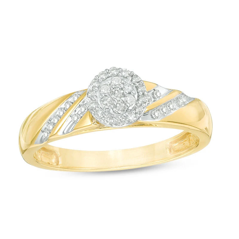 Custom Jewelry 1/3 CT Diamond 10K Gold Wedding Ring