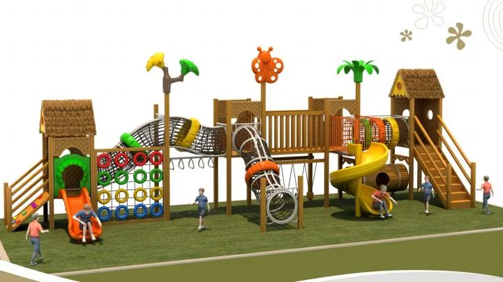 MP21-002 Wooden Playground Kids Wooden Amusement Equipment