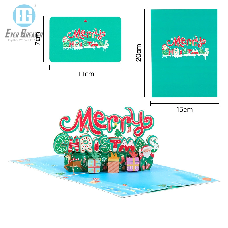 Cartão de oferta personalizado promoção de Natal Gift 3D Gift Cards