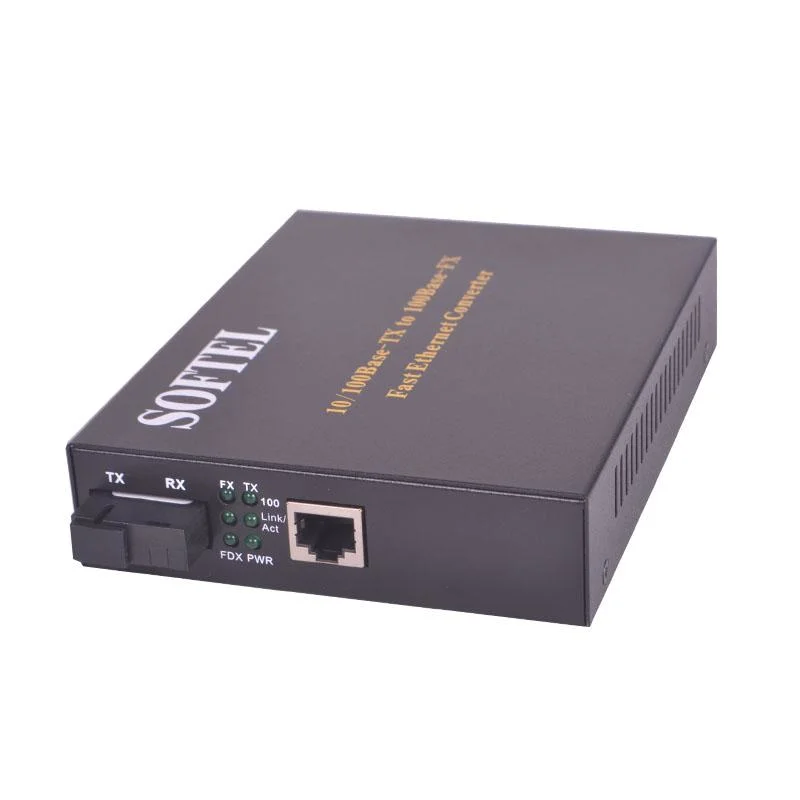 100Mbps RJ45 to 1000m Single-Mode Sc Fiber Media Converter