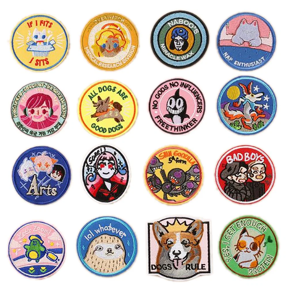 Hot Sell Design Wholesale/Supplier Label Iron on Embroidered Woven Patch for Badges