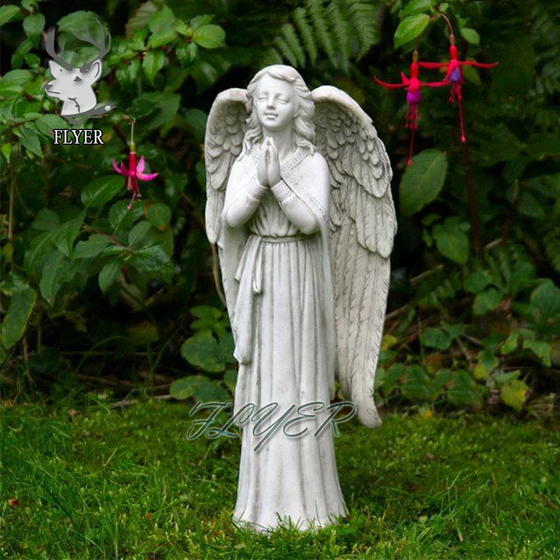 Outdoor Garden Decoration Beauty Girl Angel with Wings Statue Sculpture