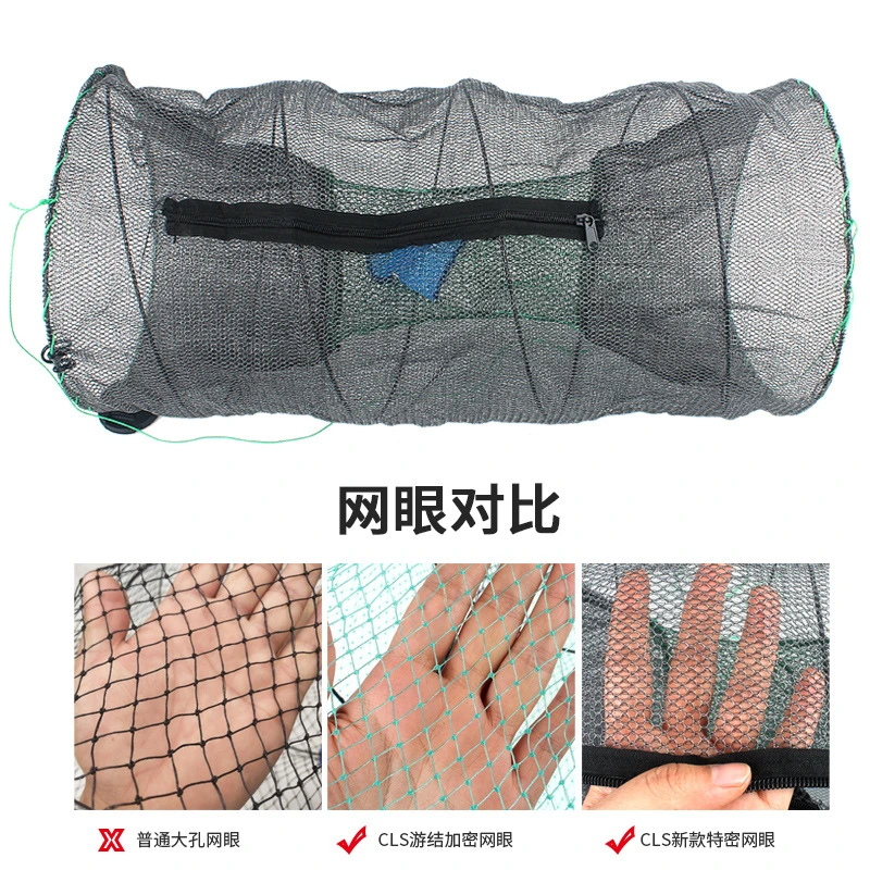 Hot Sale 8 Holes Foldable Fishing Bait Trap Cast Net Cage Automatic Crawfish Trap Crab Fish Trap