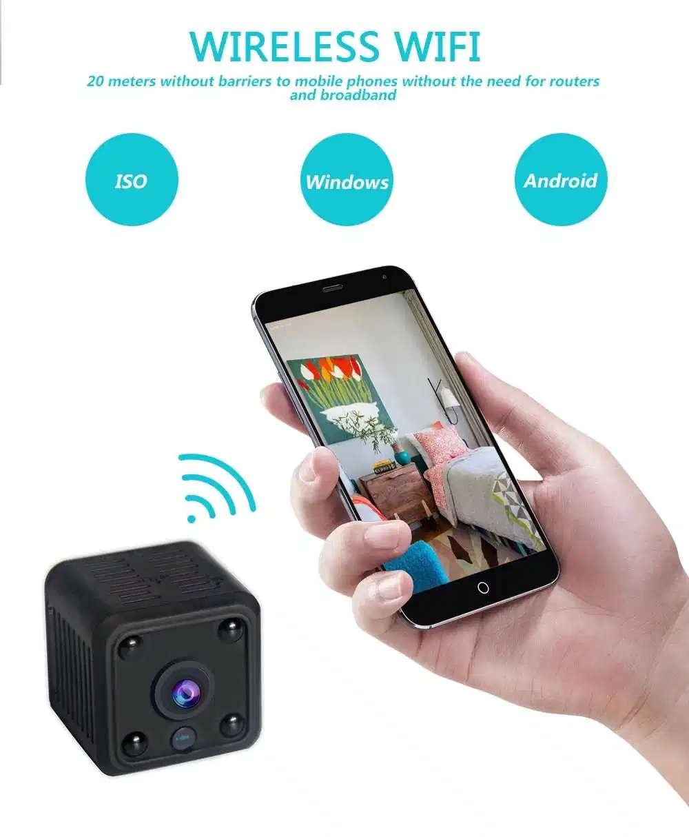 Long Range Wireless WiFi Mobile Phone Monitor HD Camera with Long Battery