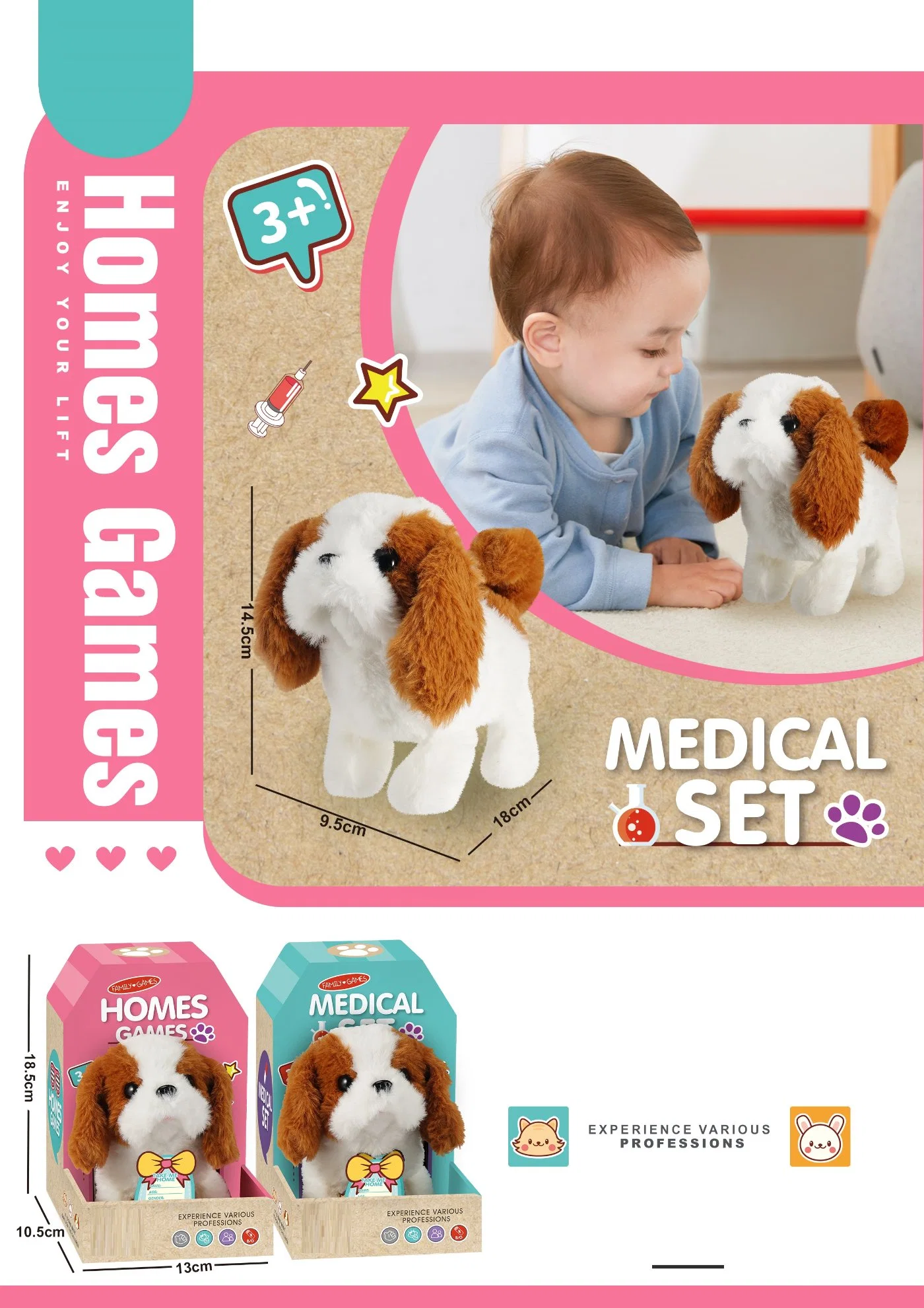 Para los niños Mascotas perro gato Chick Conejo mascota Casa pretender juguetes para bebés juguetes para niñas regalos educativos