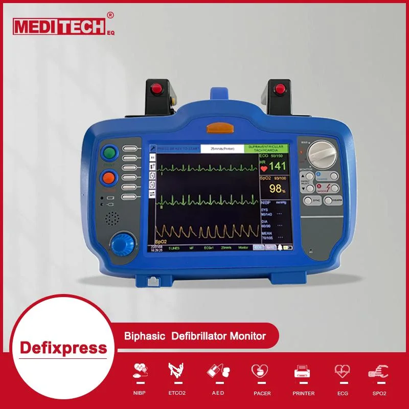 CE-Zulassung China Defibrillator-Monitor mit EKG &amp; AED, tragbar &amp;Drucker&amp;Defibrillator &amp;Monitor