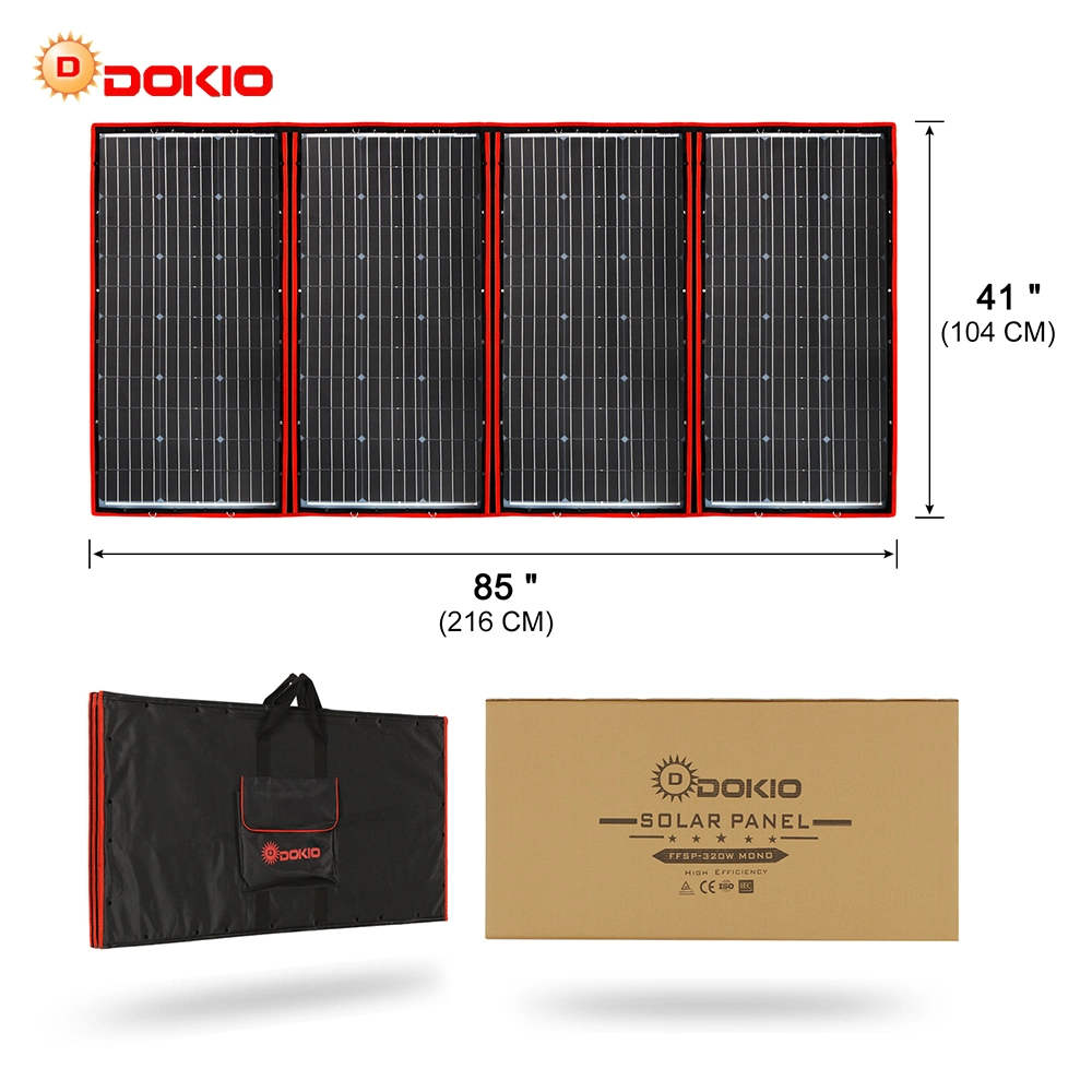 320W 18V Flexible Foldable Solar Panel Kit Come with 12V 10A Charge Controller