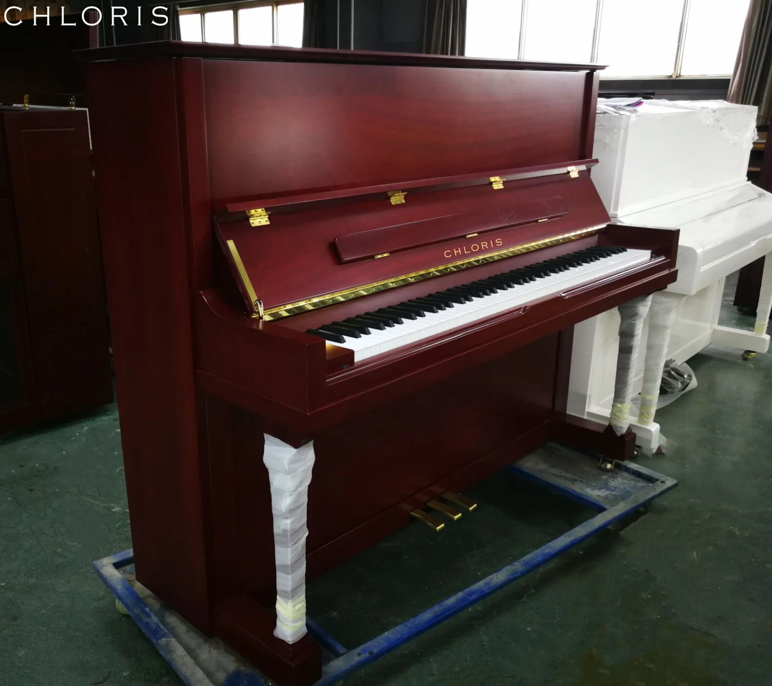 Beliebte aufrechte Klavier Hu125 mit Kastanie Matte Farbe