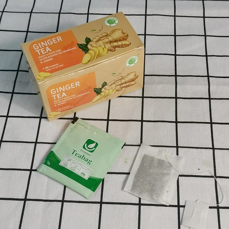 Etiqueta privada de la bolsa de té de jengibre jengibre té de hierbas té de sabores para Immune Boost