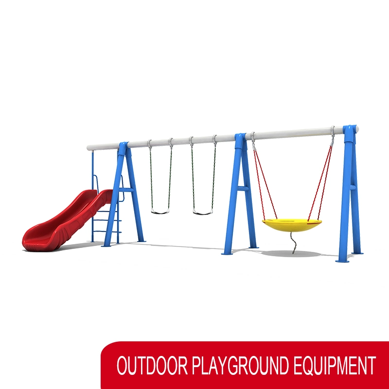 Amusement Park Outdoor Wooden Net Web Swing Play Sets Playground Equipment