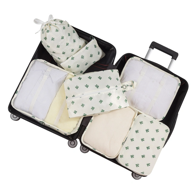 Baixa MOQ Moda 6 PCS compressão Bagagem organizadores Viagem saco Cubos de embalagem pessoal Organização de sacos de viagem por grosso