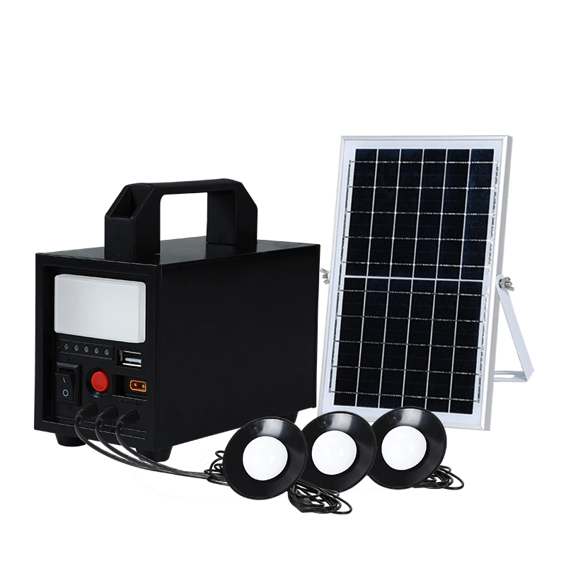 DC portable Solar Home Lighting Home Energy Systems Power Panel Système d'alimentation de stockage solaire avec éclairage LED extérieur