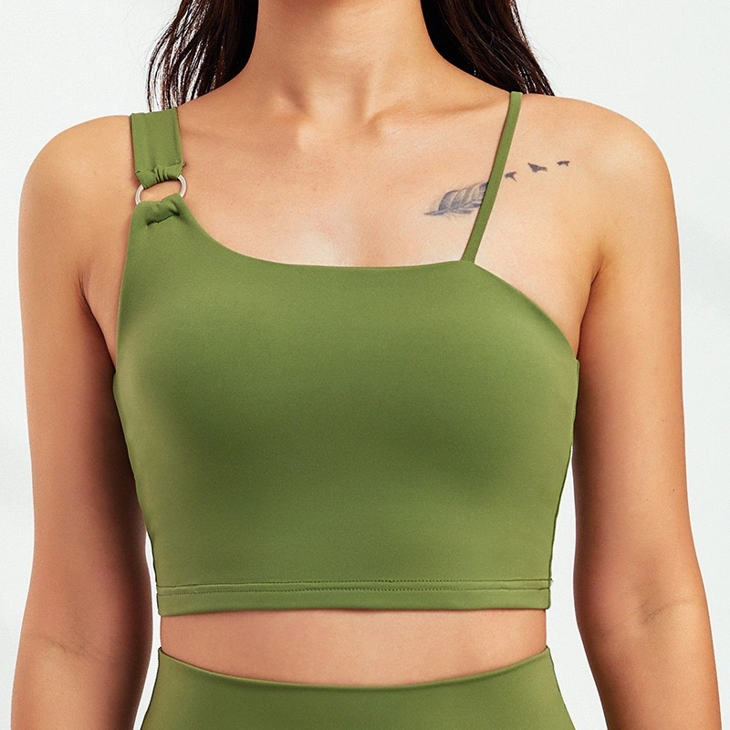 Usine Tianchen OEM / ODM Design de mode Sports Fitness pour les femmes d'usure, Custom mignon Eco Friendly entraînement yoga Top avec anneau en métal +Patins amovibles