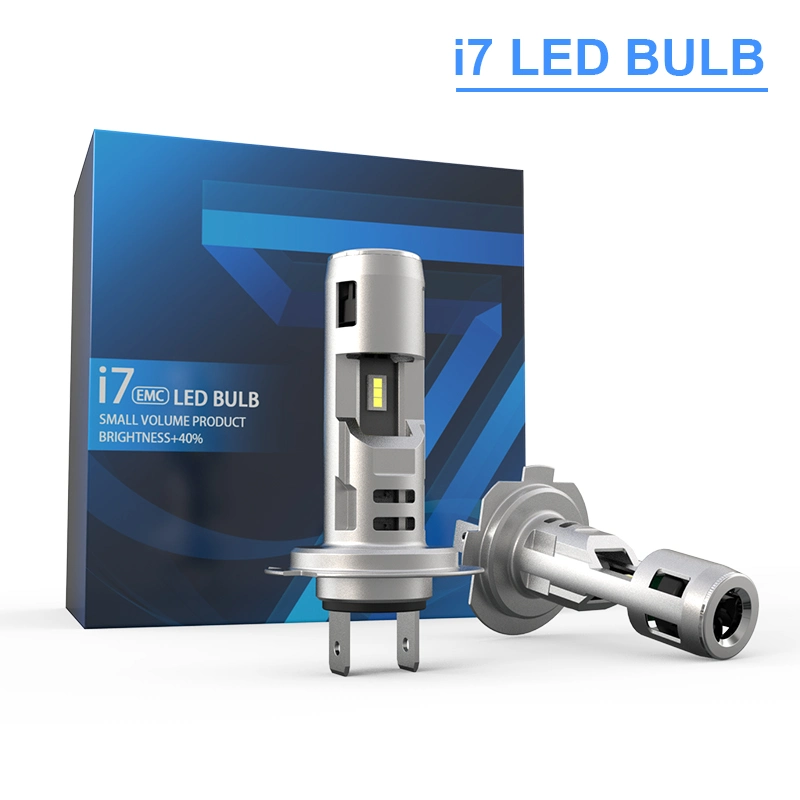 Tudo em um design de fábrica luzes LED I7 LED Plug and Play carro H7 Lâmpada H11 H4 Lâmpadas de faróis LED