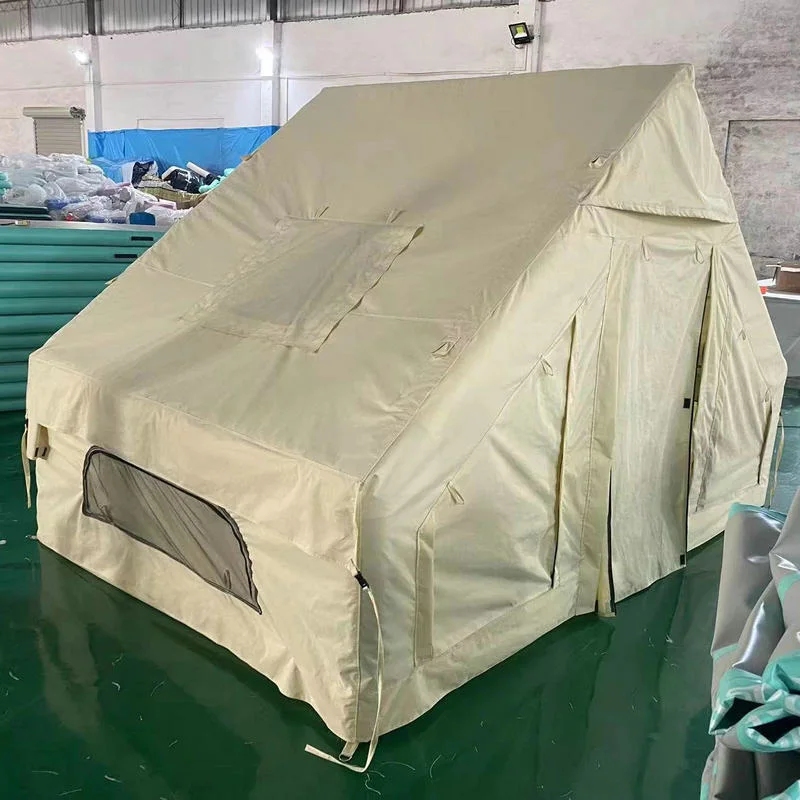 3 a 5 Pessoa o tamanho L Algodão Lona Bell tenda de Campismo insuflável tenda Portable no exterior do tubo de ar Bell tenda a Configuração rápida sem polacos