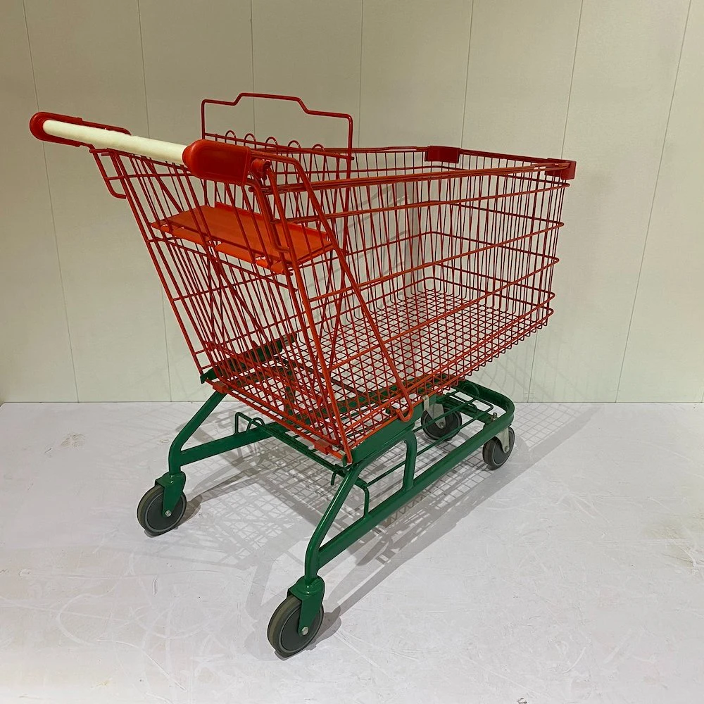 Large Capacity Zinc with Epoxy Shopping Trolley for Vegetable Purchase