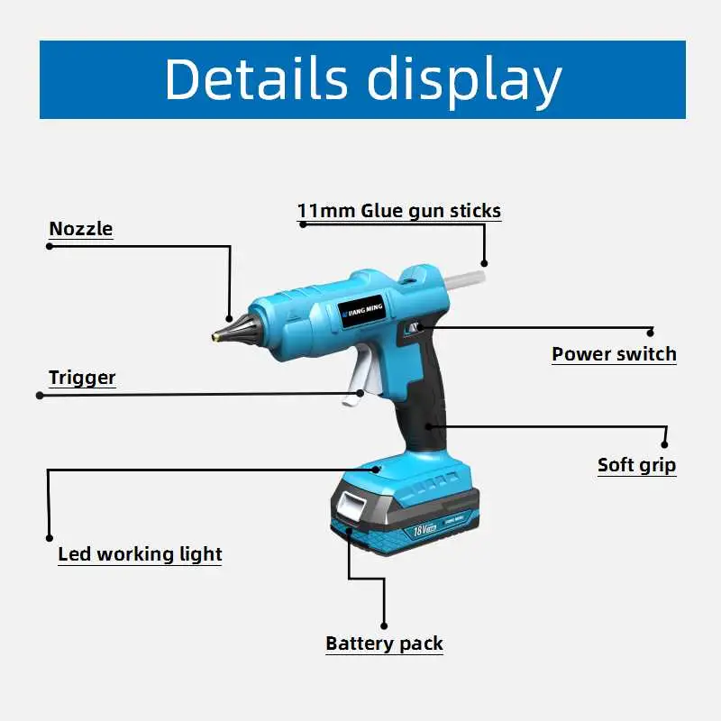 18V/20V Lithium Cordless Range Battery Power Tool Cordless Glue Gun