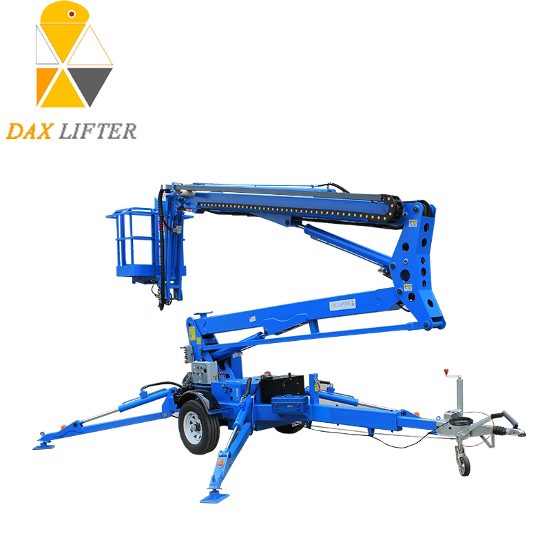 Batterie Elektro Hydraulische Man Cherry Picker Spider Towable Knickgelenk Teleskop Ausleger Anheben