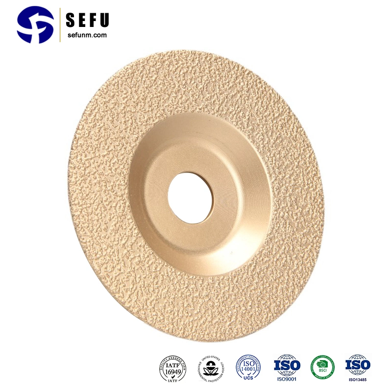 Sefu Chine fabricant de meuleuses sur sol en béton meulage diamant brasé à vide Scie à ébréché diamant de roue