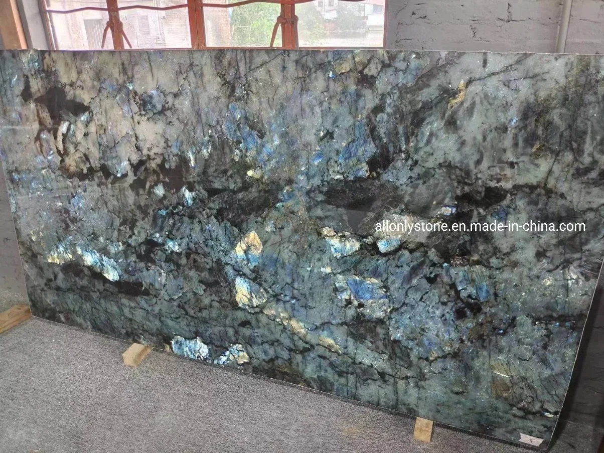 Licht Durch Natur Brasilien Luxus Granit Stein Labradarite Blau Slab Für Steinwandfliesen