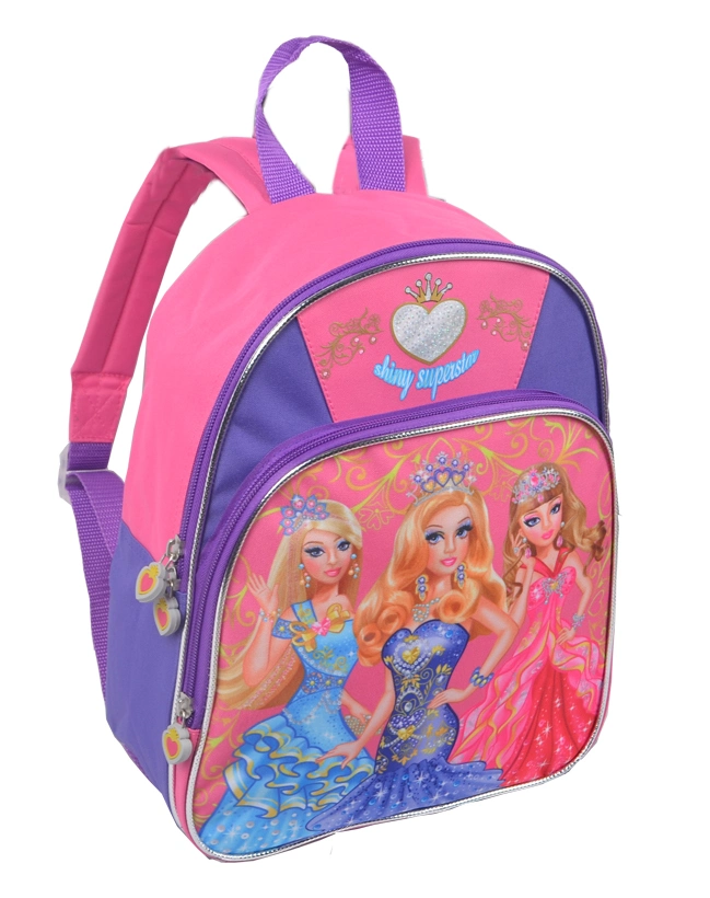 New Cartoon Princess Characters Contrast Color Kids School Backpack Book Bag