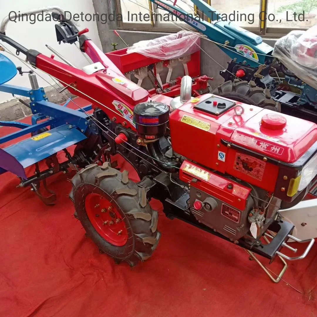 Agriculture Multifunctional Rotary Cultivator Point Linkage Ground Tiller Machine Gasoline Power Tiller Driven by Walking Tractor