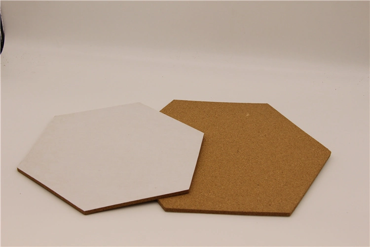 Mini Hexagon Wall Bulletin Cork Board with Full Sticky Back