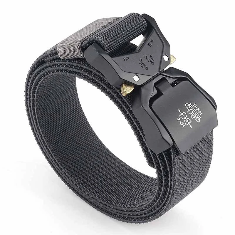 Quick Release Buckle Work Tool Belt Black Metal Buckle Combat Waist Tactical Belt