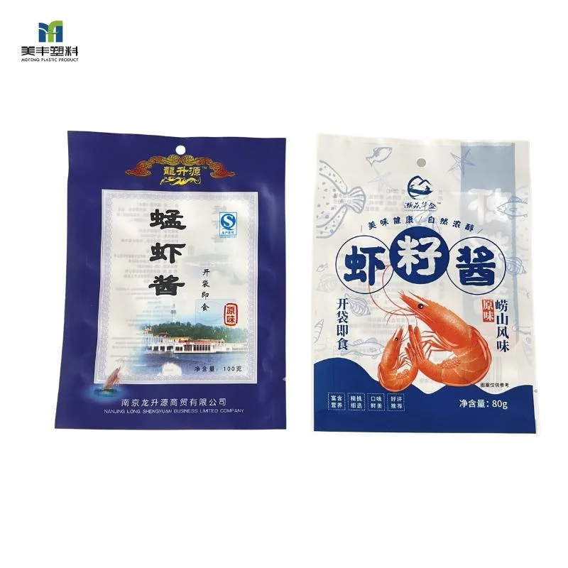 Top Zip Plastic Bag Food Packaging/ 3 Side Seal Zipper Bag/ Stand up Pouch Ziplock Bag for Meat