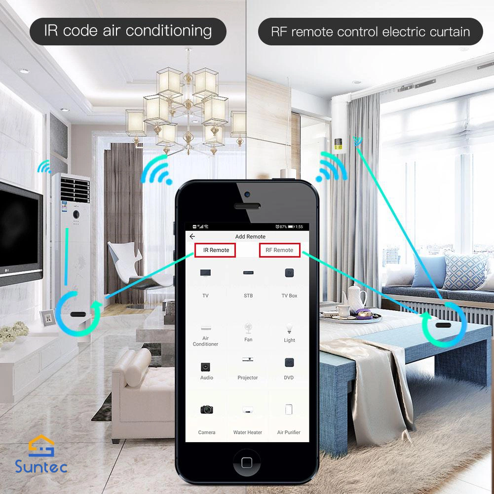 Controle remoto Tuya Telefone Móvel WiFi de controlador remoto de infravermelhos inteligentes