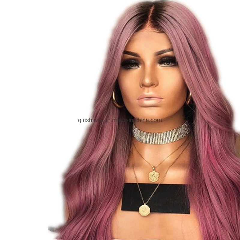 Cheap Colorful 2 Tone Color Ombre Hair Wig Synthetic Hair Wig