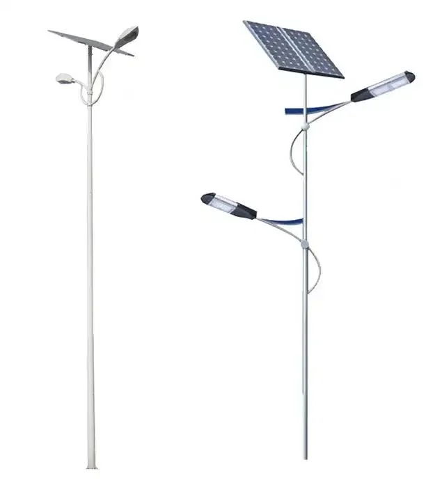 Hot Galvanized Street Light Pole 12m Solar LED Lamp