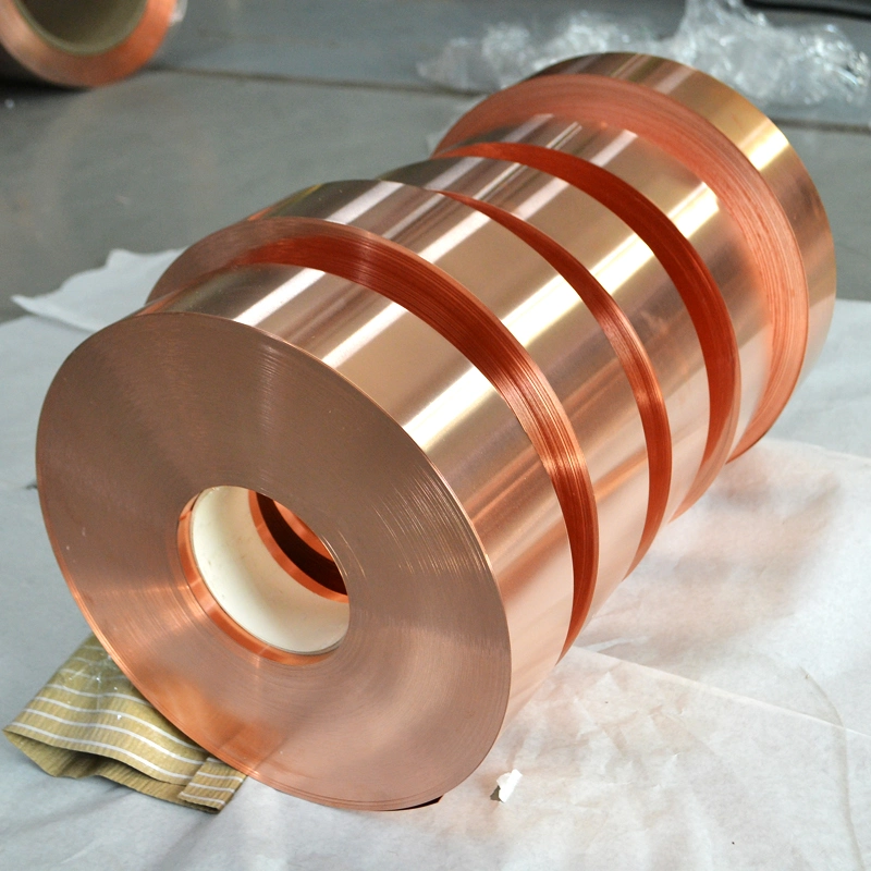 C1100 C19400 0,13-3,0mm espesor Cobre Coil Soft Pure 99,9% clase Tira de cobre para transformador