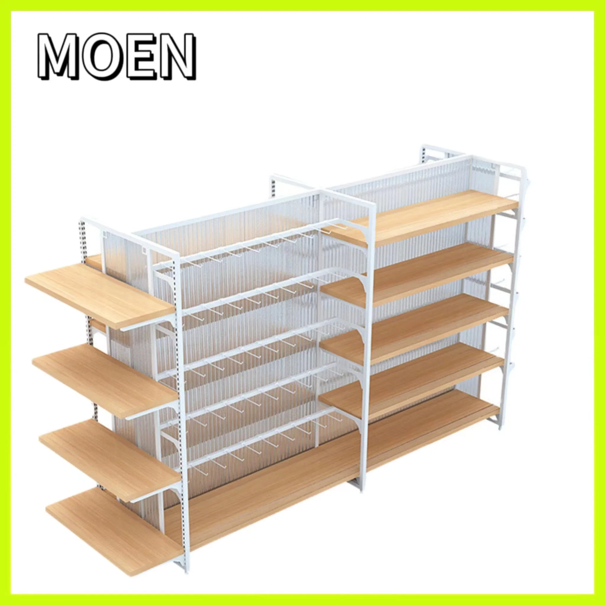 Meicheng Customized Retail Store Gift Shelf Metal and Wooden Boutique Display Shelves