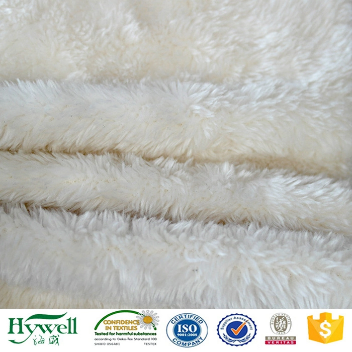 100% Polyester Faux Fur Sheepskin Fabric for Blanket