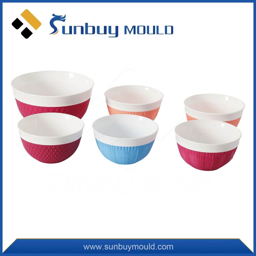 2023 Plastic Injection Commordity Bi-Coulor Tray Disk Pot Mould