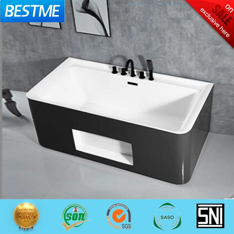 2023 New Design Free Standing Sanitary Ware Red Acrylic Art Bathtub (BT-Y2626E)