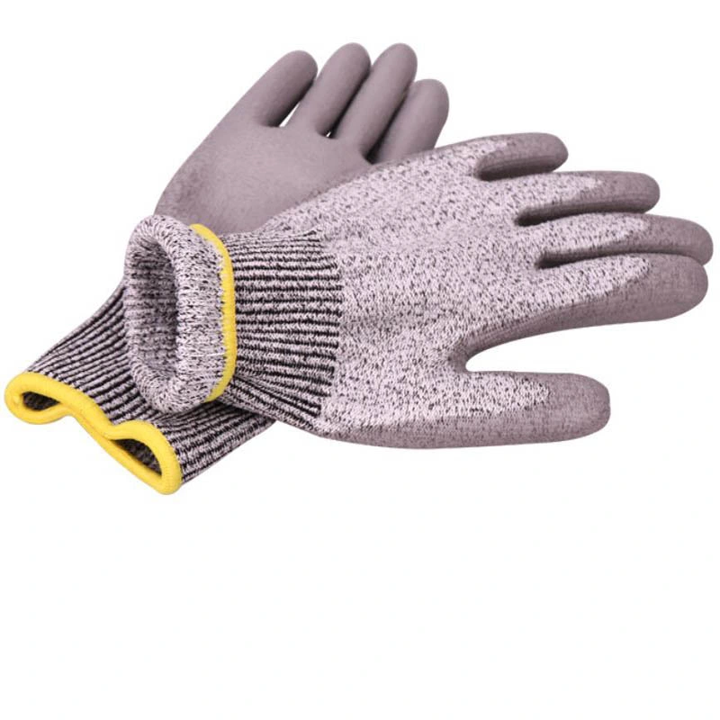 15g 18g Gray Hppe Lined Nitrile Coated Foamed Working Gloves with Soft Comfortable Textile