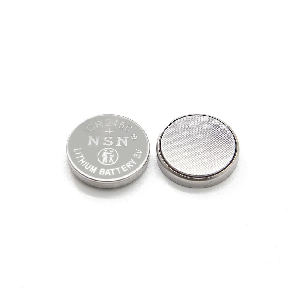 Nsn Cr2450 Primary 3V Lithium Button Cell Coin Battery for Remote Control, Watch, Calculator, Electronic Notebook, Thermometer.