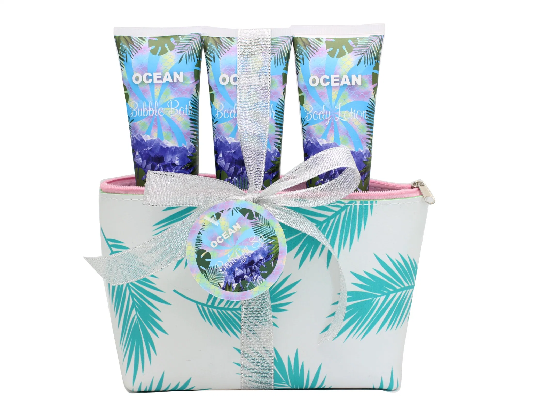 Factory OEM Ocean Series Personal Care Set Body Lotion Bubble Bath Body Scrub Bath Salt