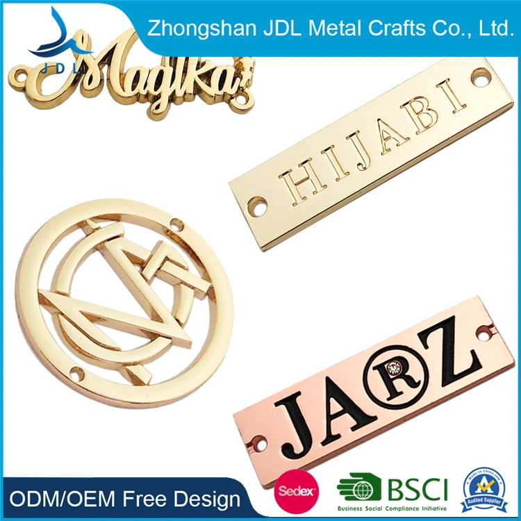 China Wholesale/Supplier Maker Custom 3D Adhesive Sticker Hardware Brand Epoxy Logo Aluminum Garment Tag Metal Woven Clothing Label for Jean Bag Handbag Furniture Bottle