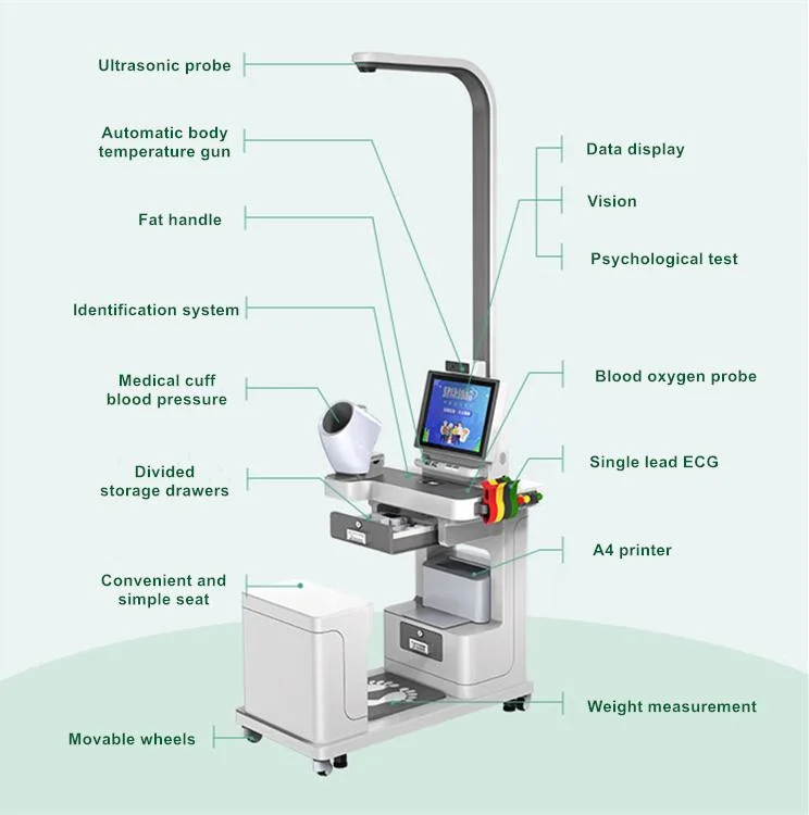 Smart орган здравоохранения Checkup киоск с сенсорным экраном дисплея рекламы