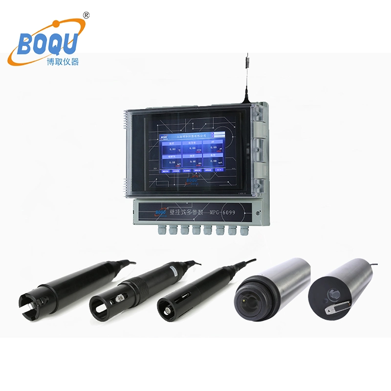 Boqu Mpg-6099 Measuring pH/Ec/Do/Ammonia for Water/Sewage Treatment Plant System Online Digital Multi-Parameters Analyzer