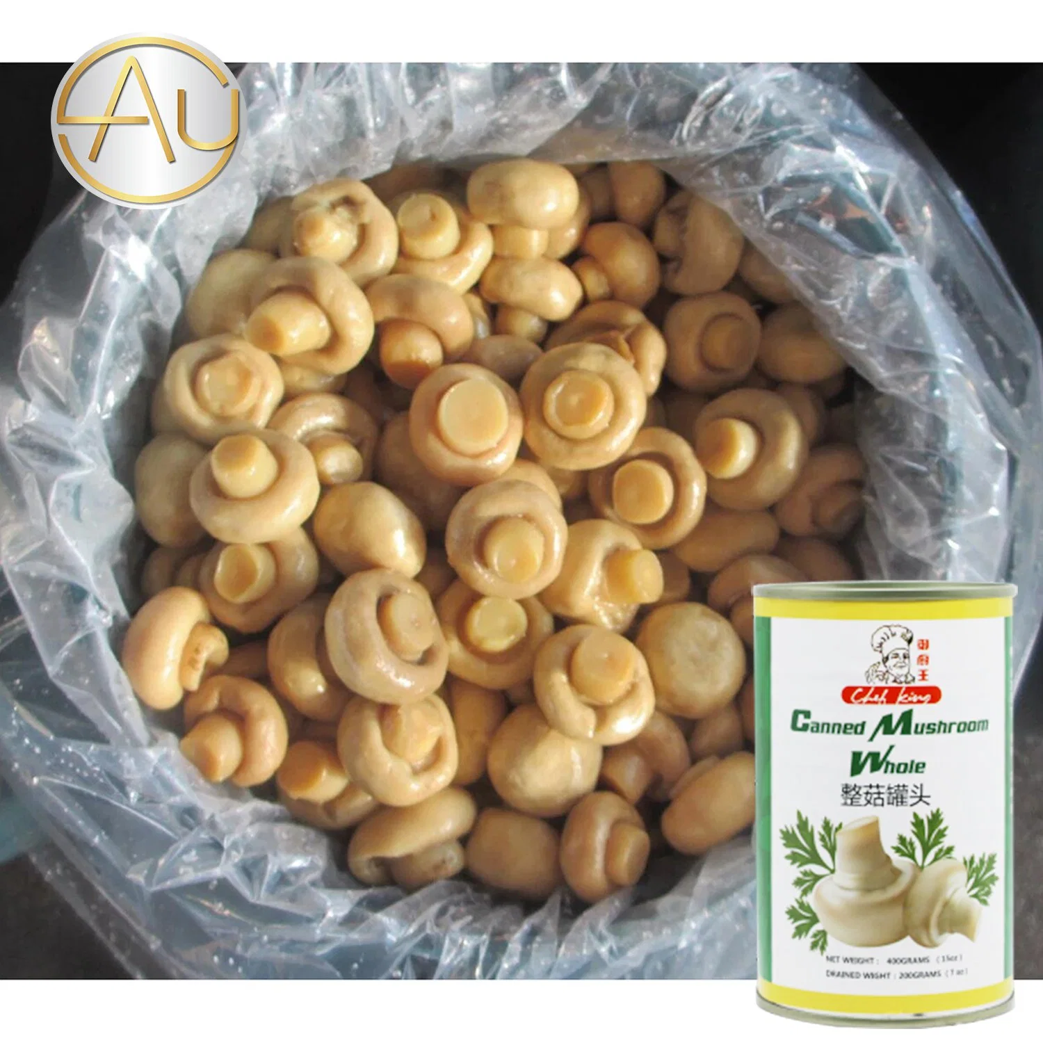 Green Vegetables in Tin Packing Canned Food Mushroom