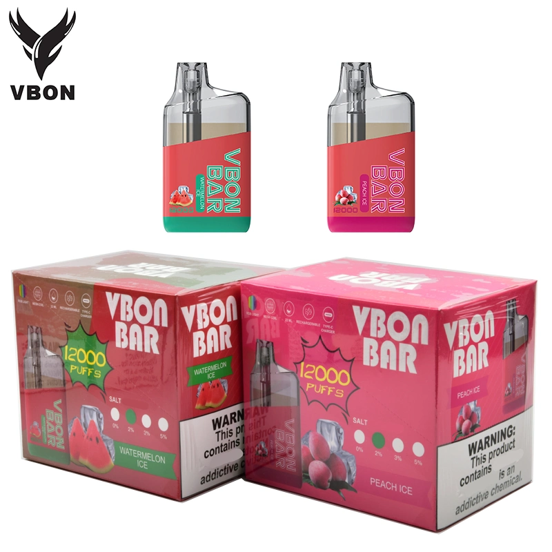 Vente à chaud Vbon 12K en stock en Italie E-CIG rechargeable VAPE Kit 12000 FAPE