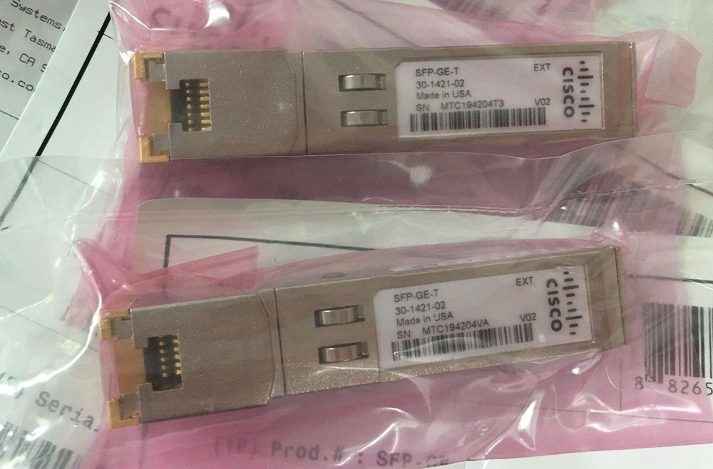 Cisco SFP-Ge-T= Cisco 1000base-T SFP (NEBS 3 ESD) Network Switch Optical Fiber Network Module