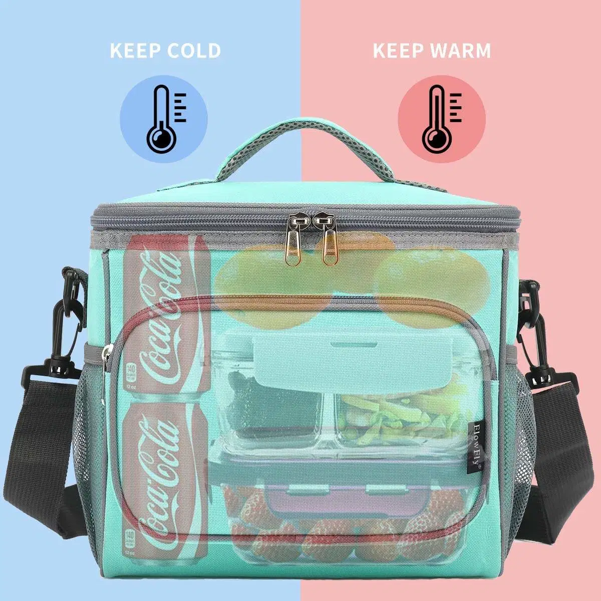 Wholesale/Supplier 600d Insulated Cooler Lunch Bag Food Use Cooler Box for Outdoor