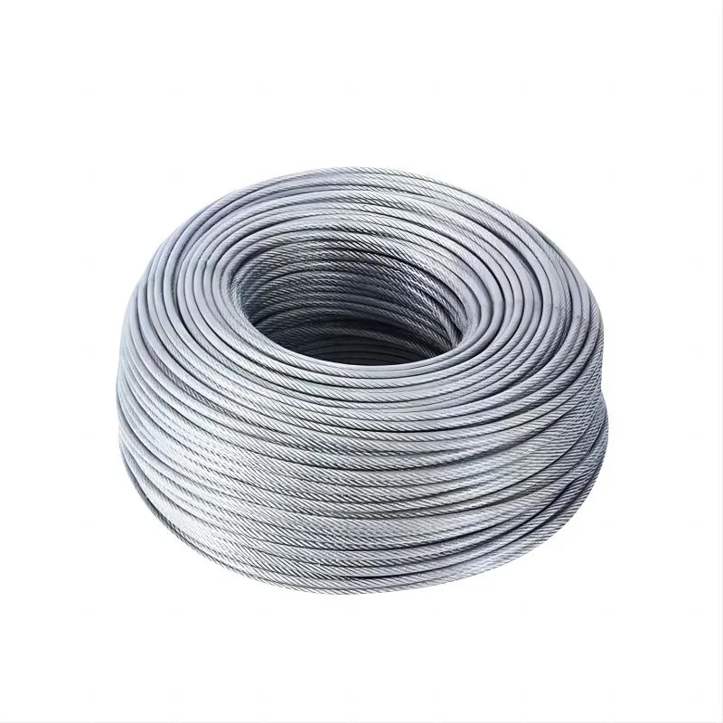 PVC Coated Fiber/Cotton Core 6X7+FC 6X24+7FC, 6X19+FC, 8X19s Steel Binding Hardware Wire Rope